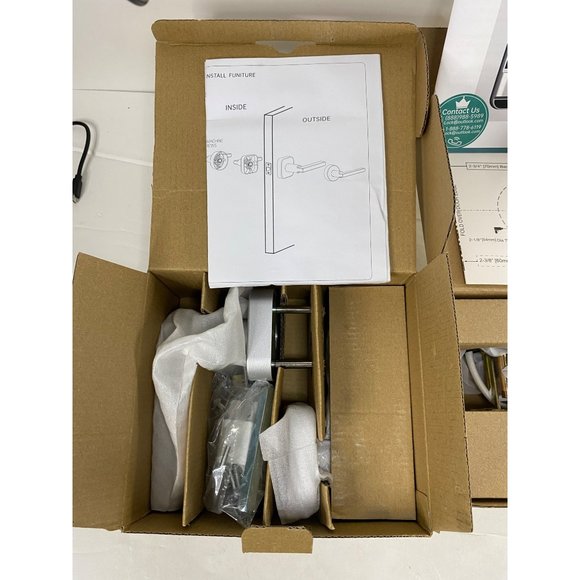 Keyless Entry Door Lock with Lever - UYF Electronic Keypad Deadbolt Lock with Ha - Picture 7 of 10